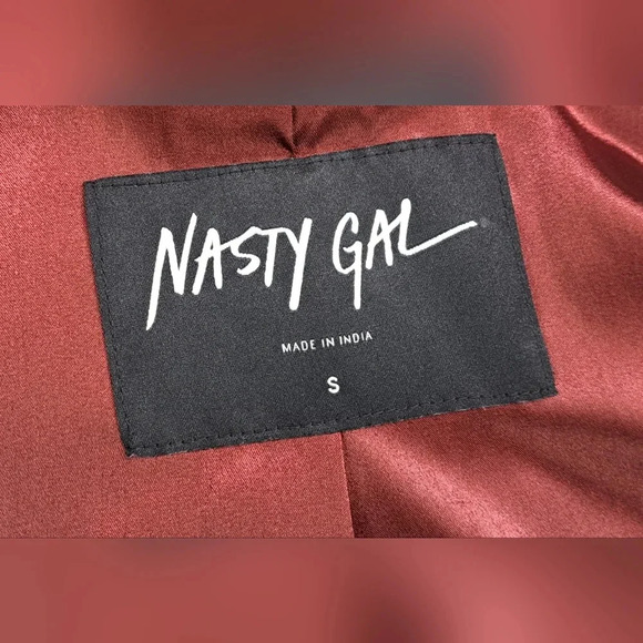 Nasty Gal Women's Leather Real Suede Jacket Fringe Western Boho Red Small - Picture 13 of 16